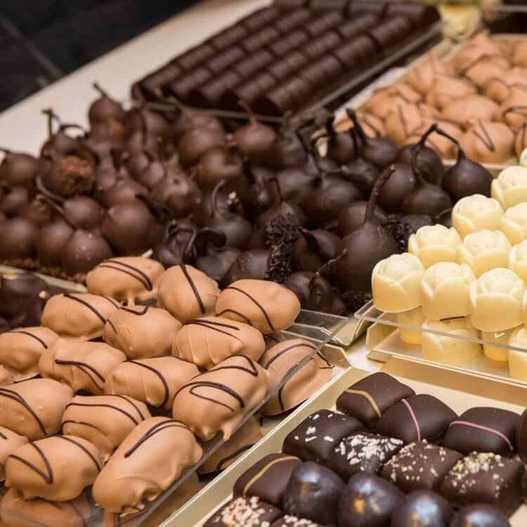 Groot assortiment aan bonbons